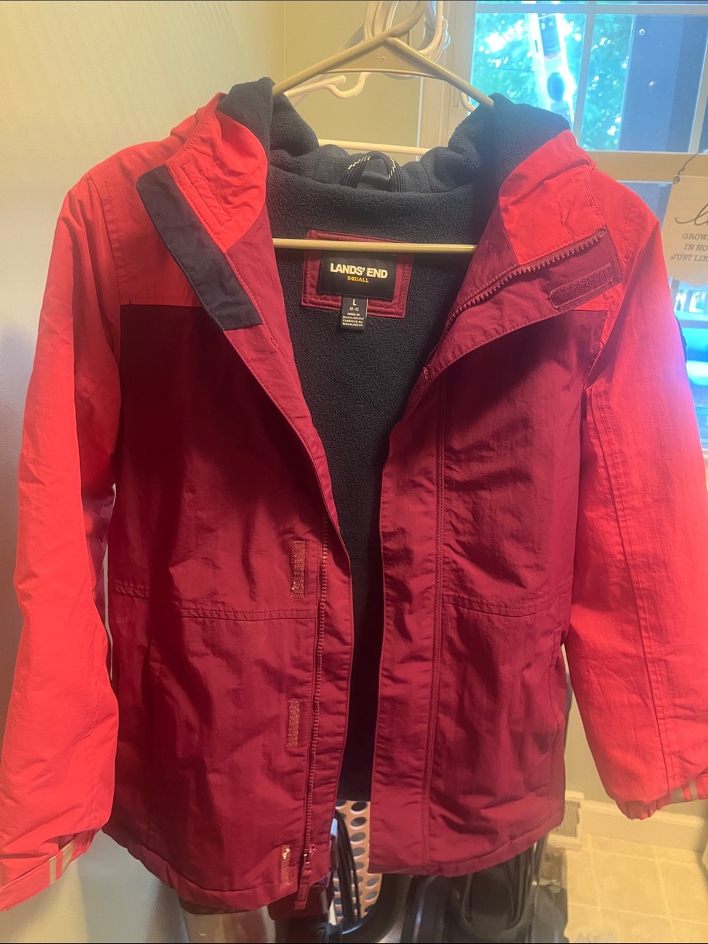 Lands End Girls Ski Jacket large 10-12